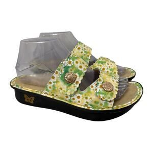 Alegria Sandra Sandals Womens 7 Leather Floral Daisy Print